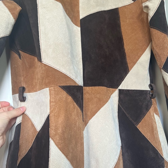 Patchwork leather coat - Picture 6 of 9